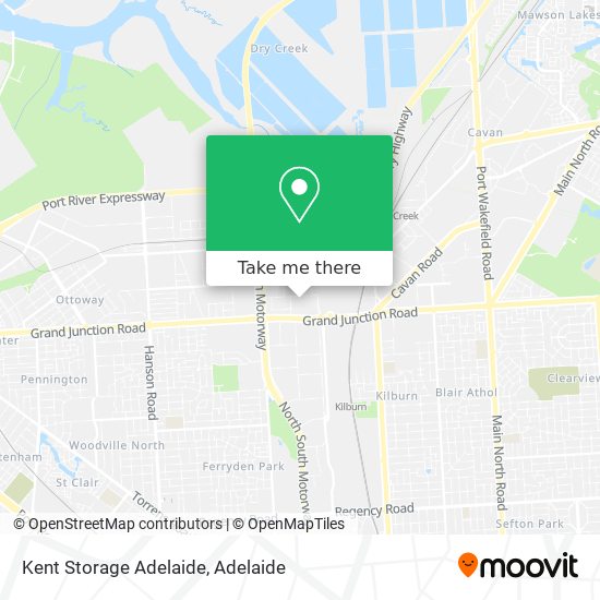 Mapa Kent Storage Adelaide