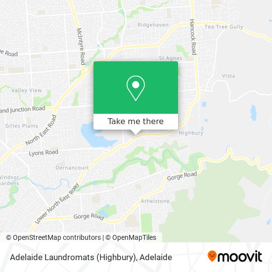 Mapa Adelaide Laundromats (Highbury)