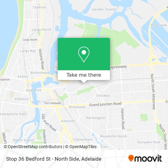 Stop 36 Bedford St - North Side map