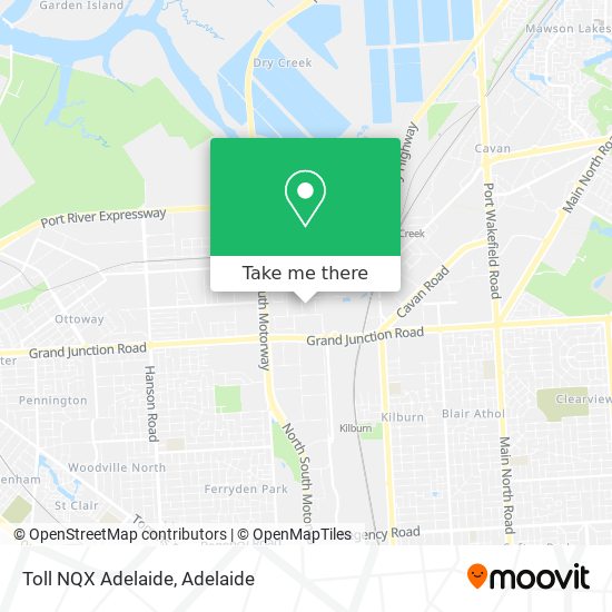 Toll NQX Adelaide map