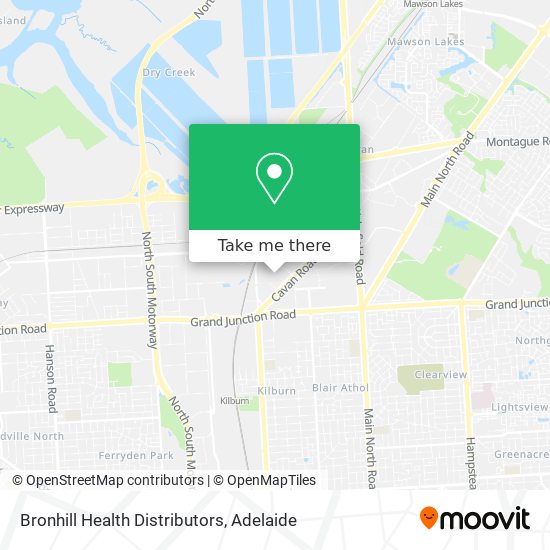 Bronhill Health Distributors map