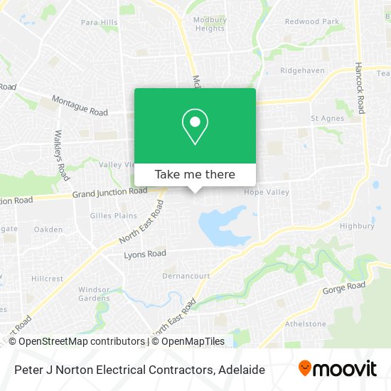 Peter J Norton Electrical Contractors map