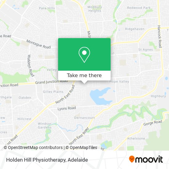 Holden Hill Physiotherapy map