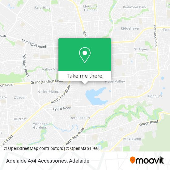 Mapa Adelaide 4x4 Accessories