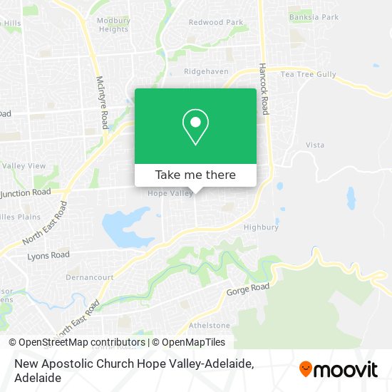 New Apostolic Church Hope Valley-Adelaide map