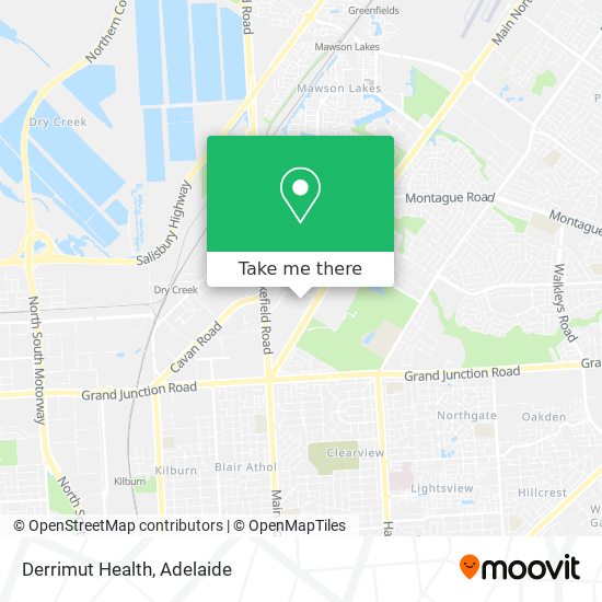 Mapa Derrimut Health