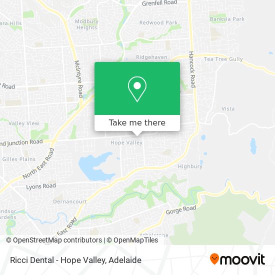 Mapa Ricci Dental - Hope Valley