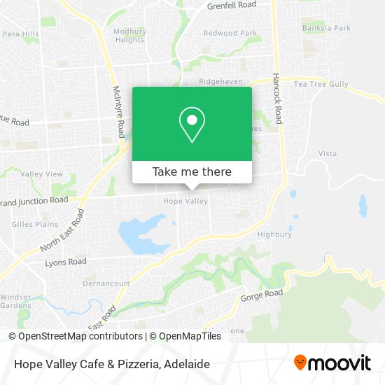 Mapa Hope Valley Cafe & Pizzeria