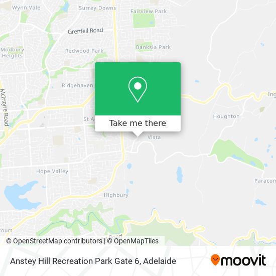 Mapa Anstey Hill Recreation Park Gate 6