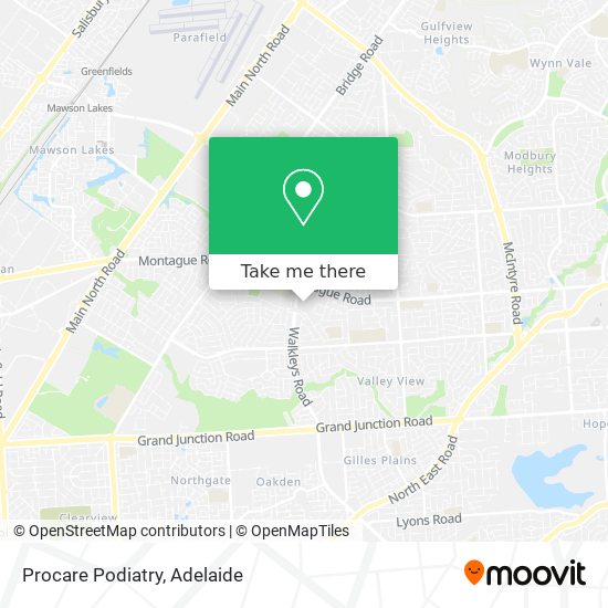 Procare Podiatry map