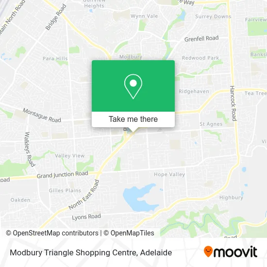 Mapa Modbury Triangle Shopping Centre