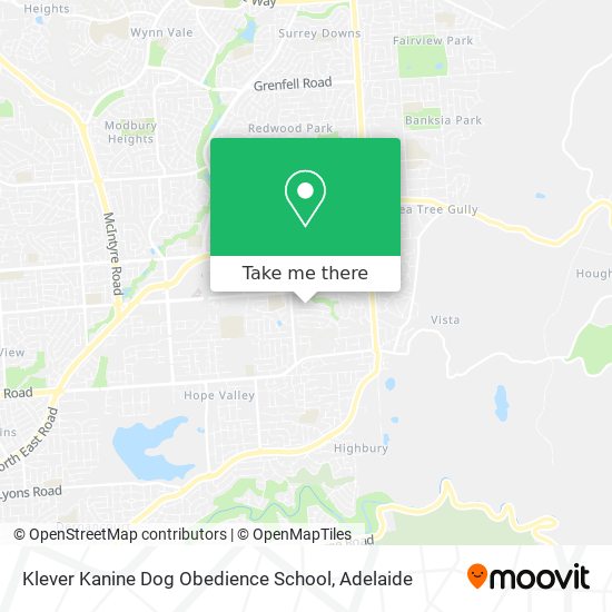 Klever Kanine Dog Obedience School map