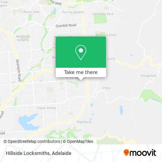 Hillside Locksmiths map