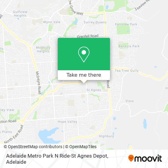 Adelaide Metro Park N Ride-St Agnes Depot map