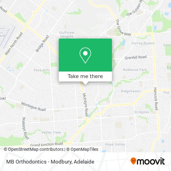 MB Orthodontics - Modbury map