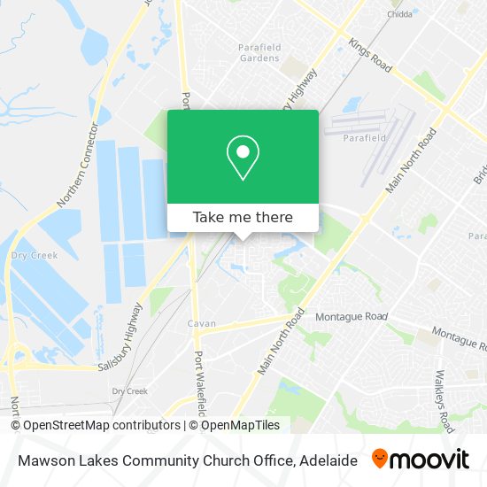 Mapa Mawson Lakes Community Church Office
