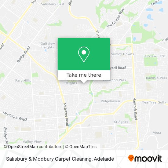 Salisbury & Modbury Carpet Cleaning map