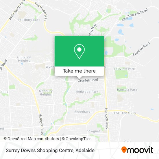 Mapa Surrey Downs Shopping Centre