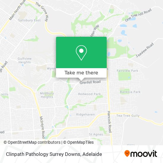 Clinpath Pathology Surrey Downs map