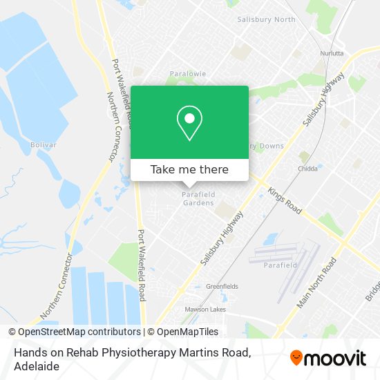 Hands on Rehab Physiotherapy Martins Road map