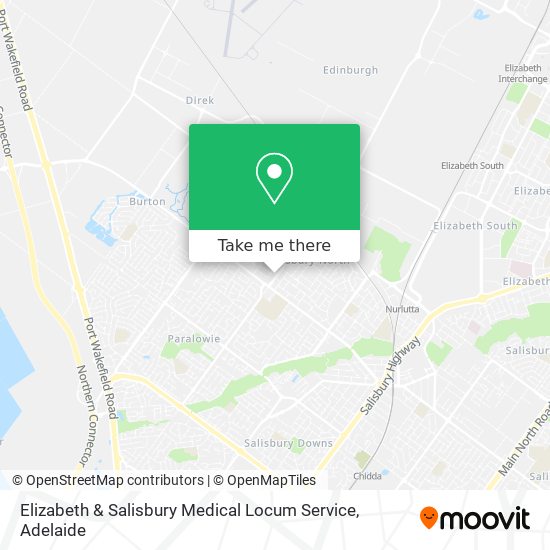 Mapa Elizabeth & Salisbury Medical Locum Service