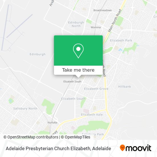 Adelaide Presbyterian Church Elizabeth map