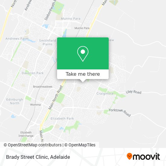 Mapa Brady Street Clinic