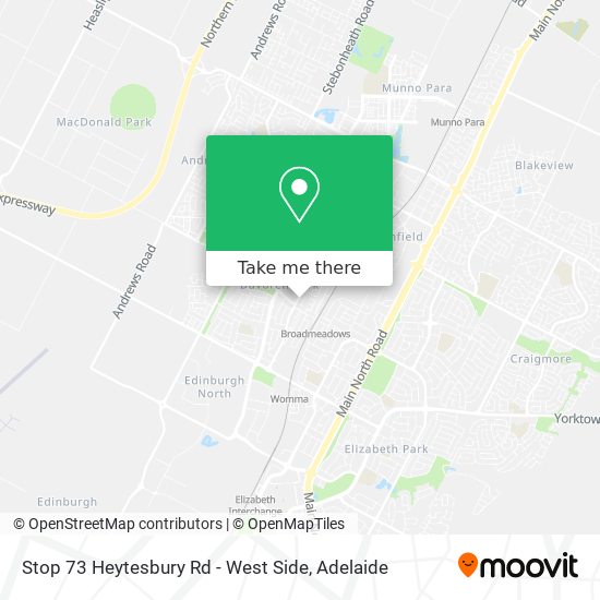 Stop 73 Heytesbury Rd - West Side map