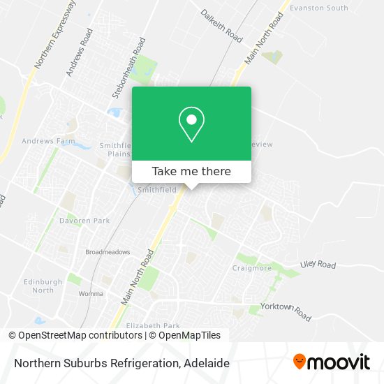 Mapa Northern Suburbs Refrigeration