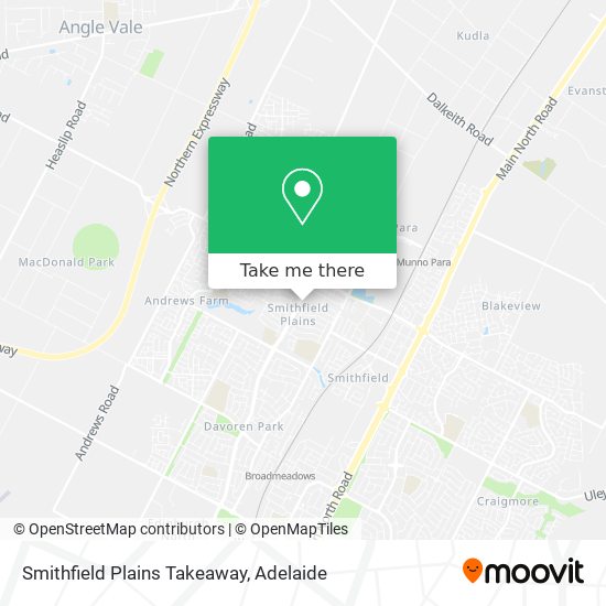 Smithfield Plains Takeaway map