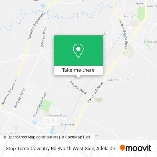 Stop Temp Coventry Rd -North West Side map