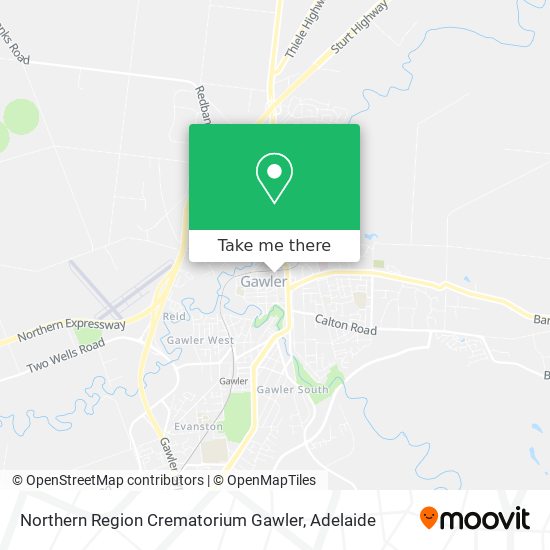 Mapa Northern Region Crematorium Gawler