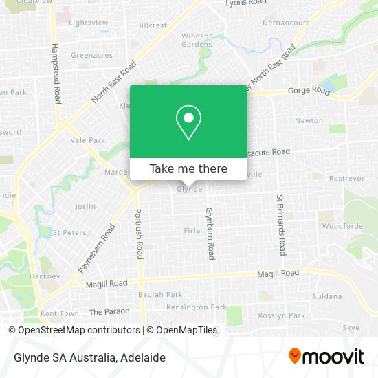 Mapa Glynde SA Australia
