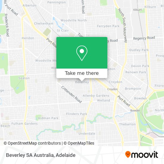 Beverley SA Australia map