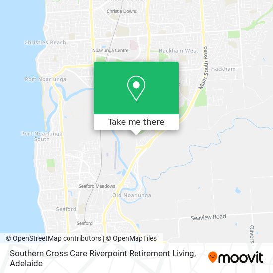 Mapa Southern Cross Care Riverpoint Retirement Living