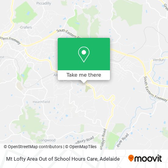 Mapa Mt Lofty Area Out of School Hours Care