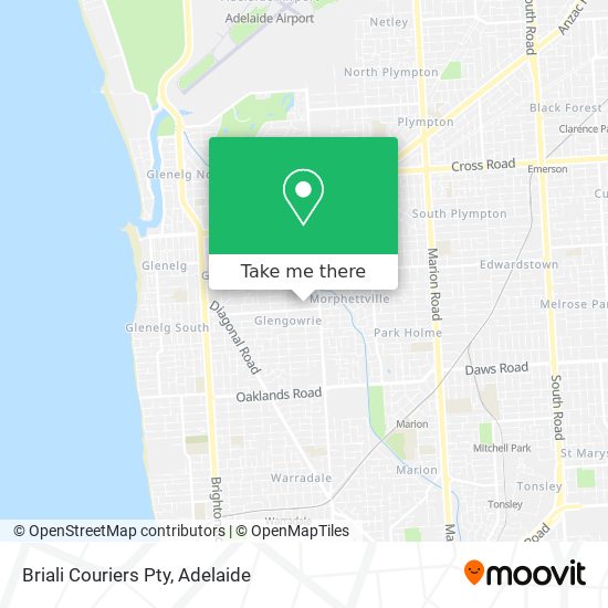 Briali Couriers Pty map