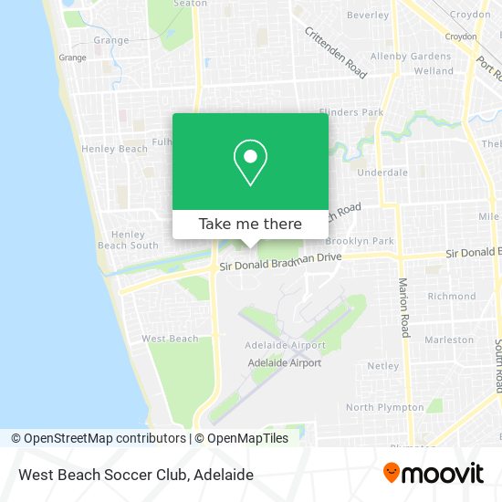 West Beach Soccer Club map