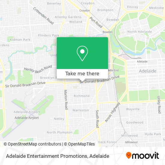 Mapa Adelaide Entertainment Promotions