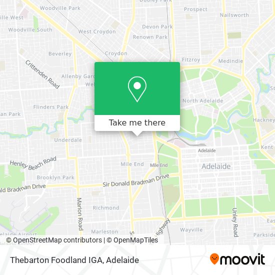 Mapa Thebarton Foodland IGA