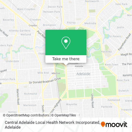 Central Adelaide Local Health Network Incorporated map