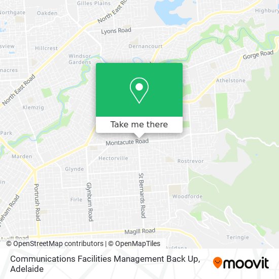 Communications Facilities Management Back Up map