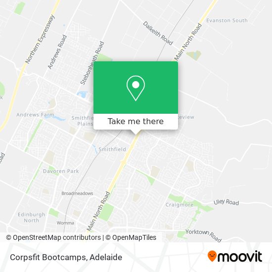 Corpsfit Bootcamps map