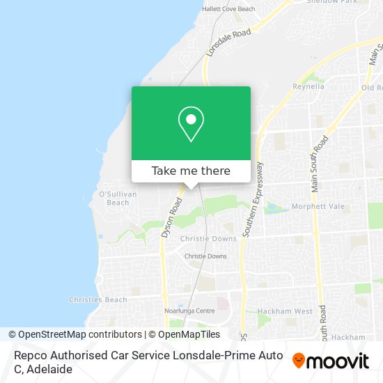 Mapa Repco Authorised Car Service Lonsdale-Prime Auto C