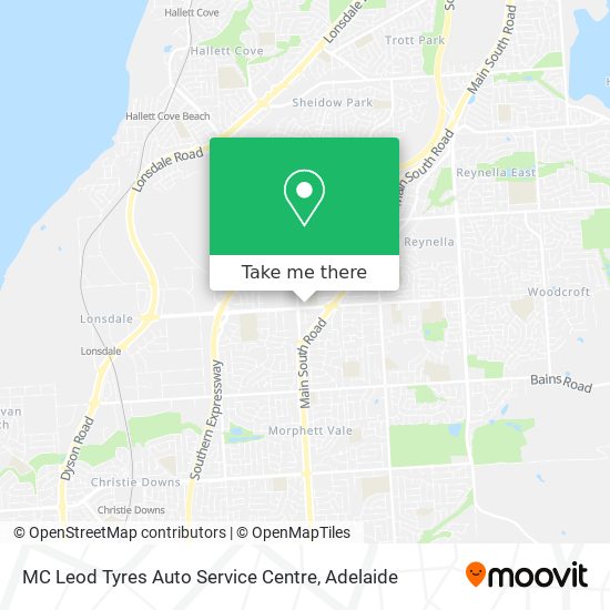 Mapa MC Leod Tyres Auto Service Centre