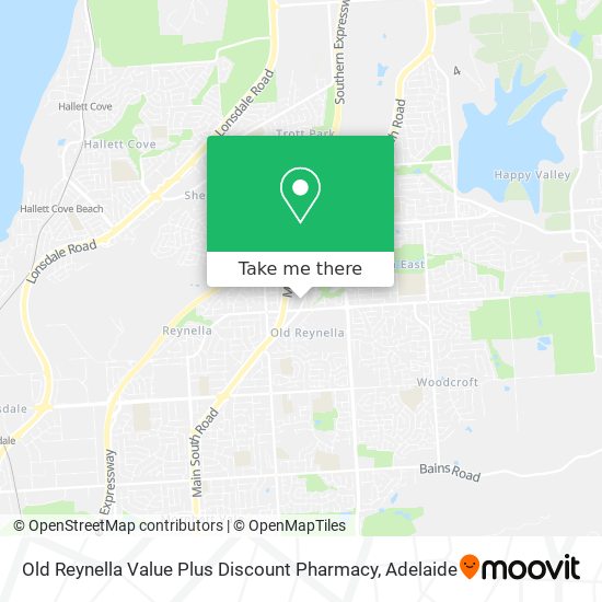 Mapa Old Reynella Value Plus Discount Pharmacy