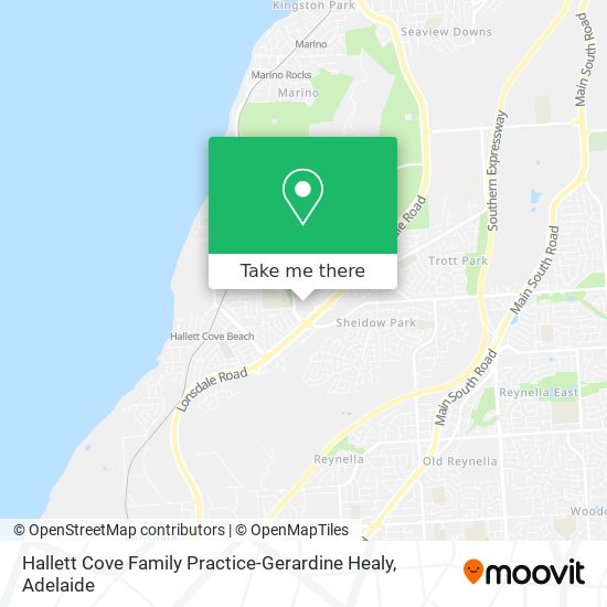 Hallett Cove Family Practice-Gerardine Healy map