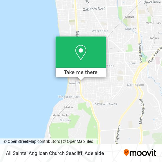 All Saints' Anglican Church Seacliff map