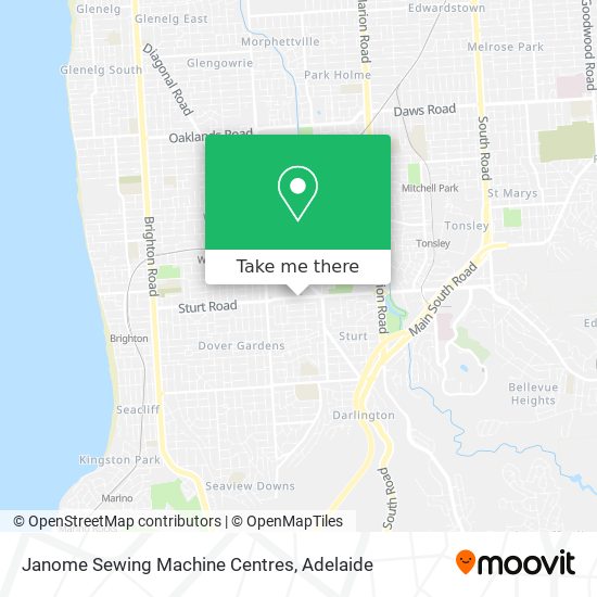 Janome Sewing Machine Centres map