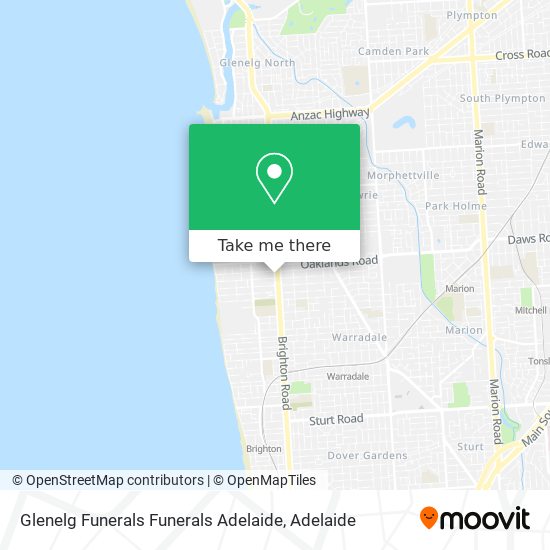 Mapa Glenelg Funerals Funerals Adelaide